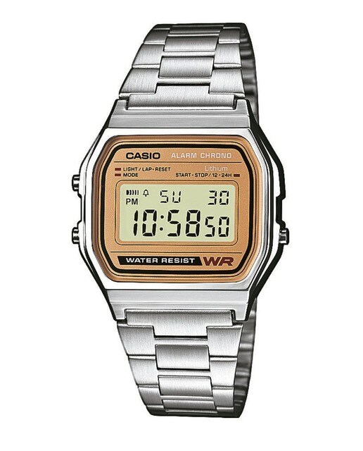 Relógio Casio Collection Retro A158WEA-9EF Aço - Prateado