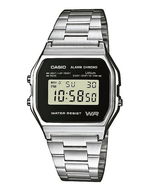 Relógio Casio Collection Retro A158WEA-1EF Aço - Prateado