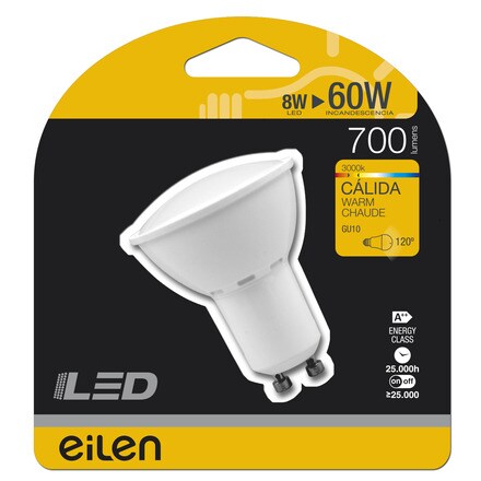 Image of Bombilla Led Dicroica Gu10 8w 700 Lm 001301405328