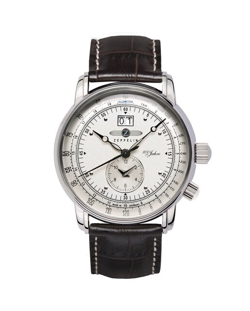 Relógio Zeppelin 100 Years Zeppelin ED.1  Bracelete Pele - Castanho