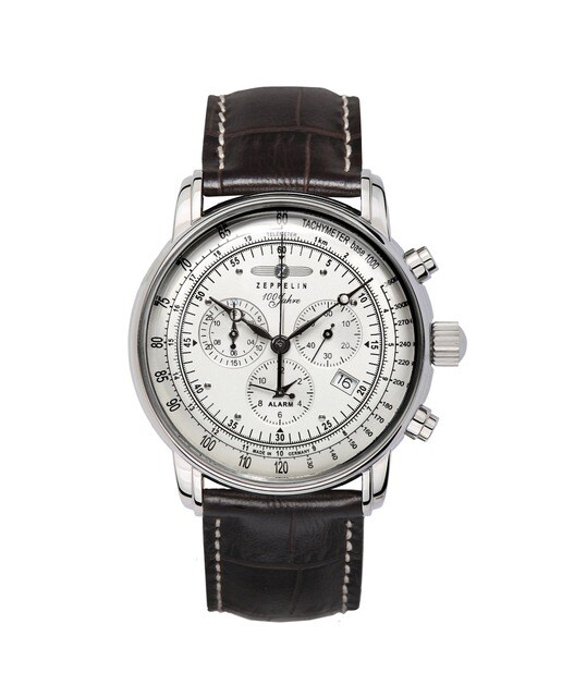 Relógio Zeppelin 100 Years Zeppelin ED.1  Bracelete Pele - Castanho