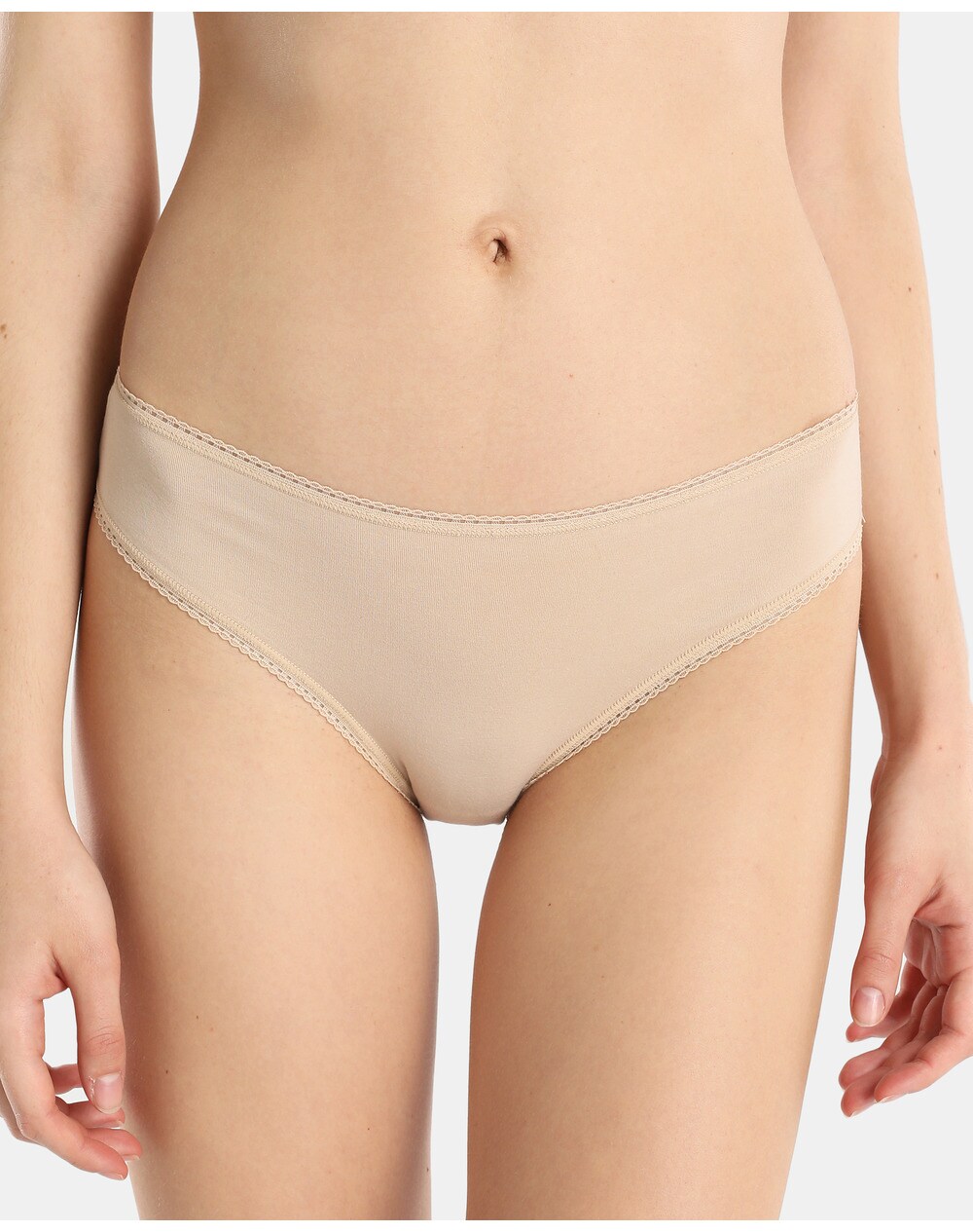 Pecado Original cotton bikini briefs, Sand. thumbnail
