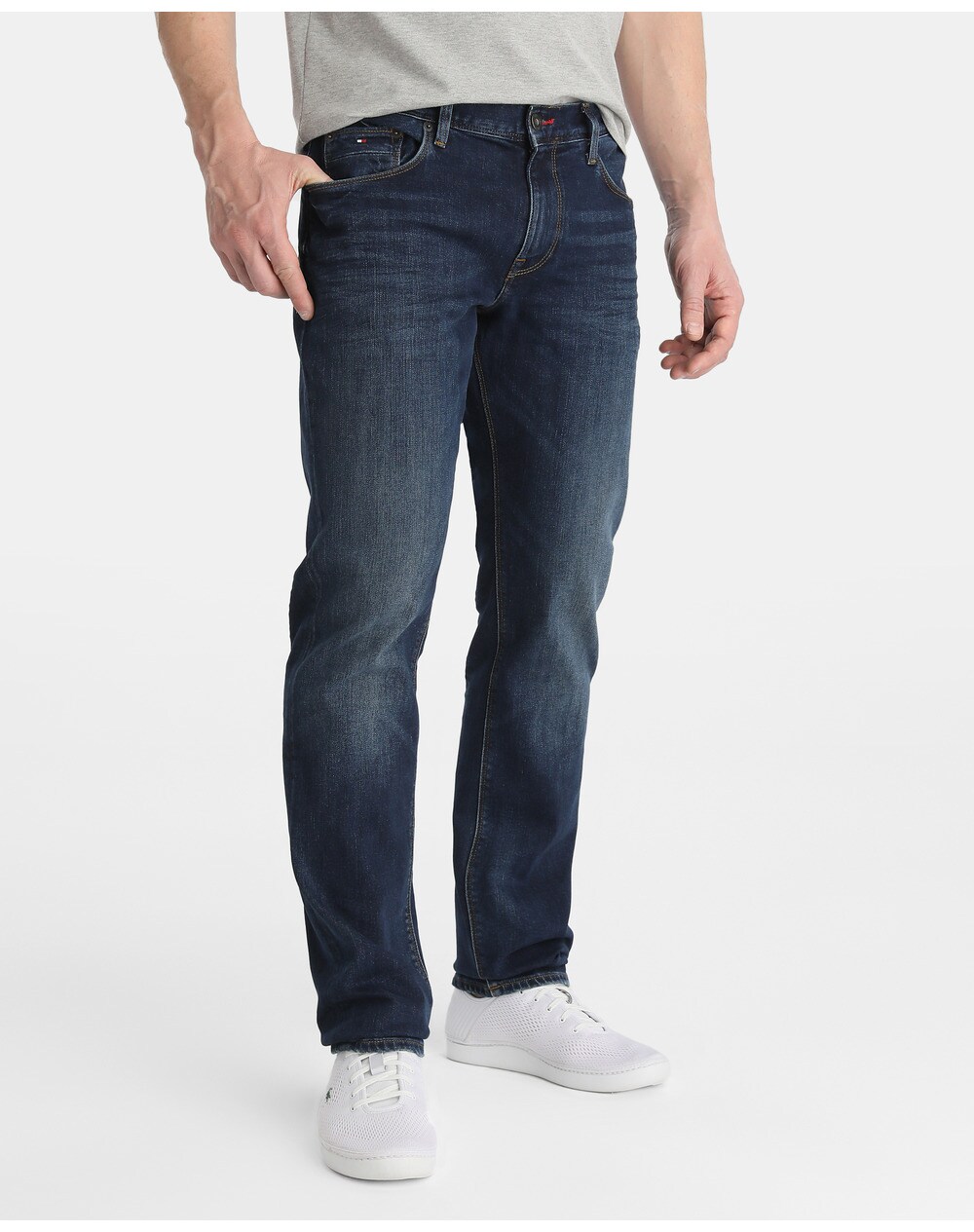 Tommy Hilfiger men's regular-fit blue jeans, Navy blue. thumbnail