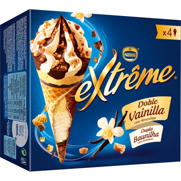 Double Vanilla Ice Cream Cone Pack Case Ml Nestle Extreme