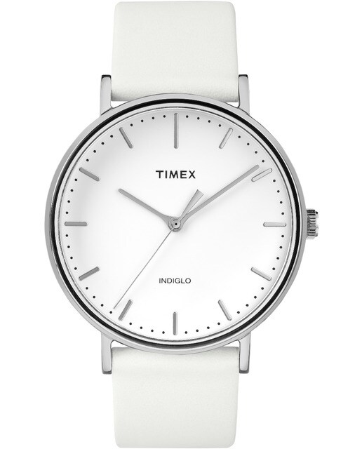 Relógio Fairfield Timex Bracelete Pele - Branco
