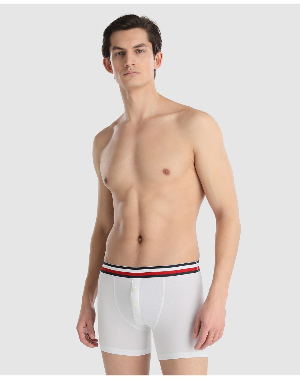 Tommy Hilfiger men's white knit boxer shorts, White. thumbnail