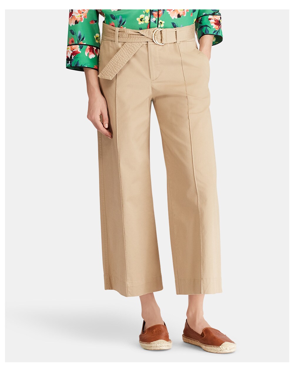Lauren Ralph Lauren women's beige wide-leg trousers, Beige. thumbnail