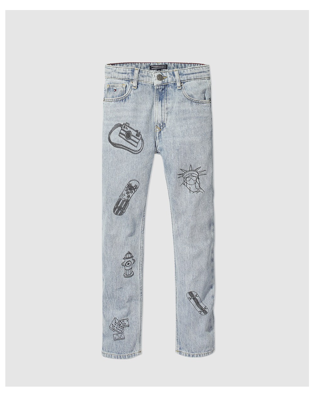 Tommy Hilfiger boys' blue jeans, Blue. thumbnail