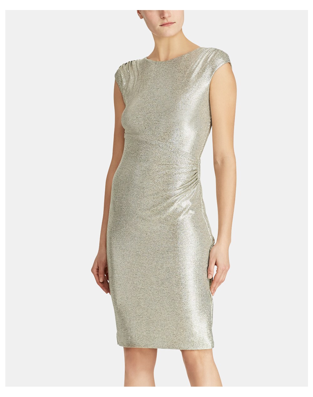 Lauren Ralph Lauren women's short silver grey dress, Grey. thumbnail