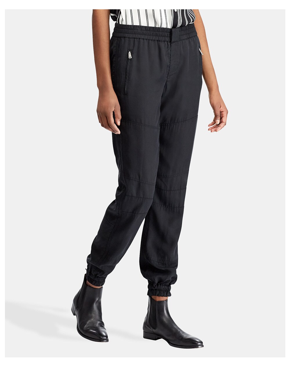 Polo Ralph Lauren women's black loose-fit trousers, Black. thumbnail