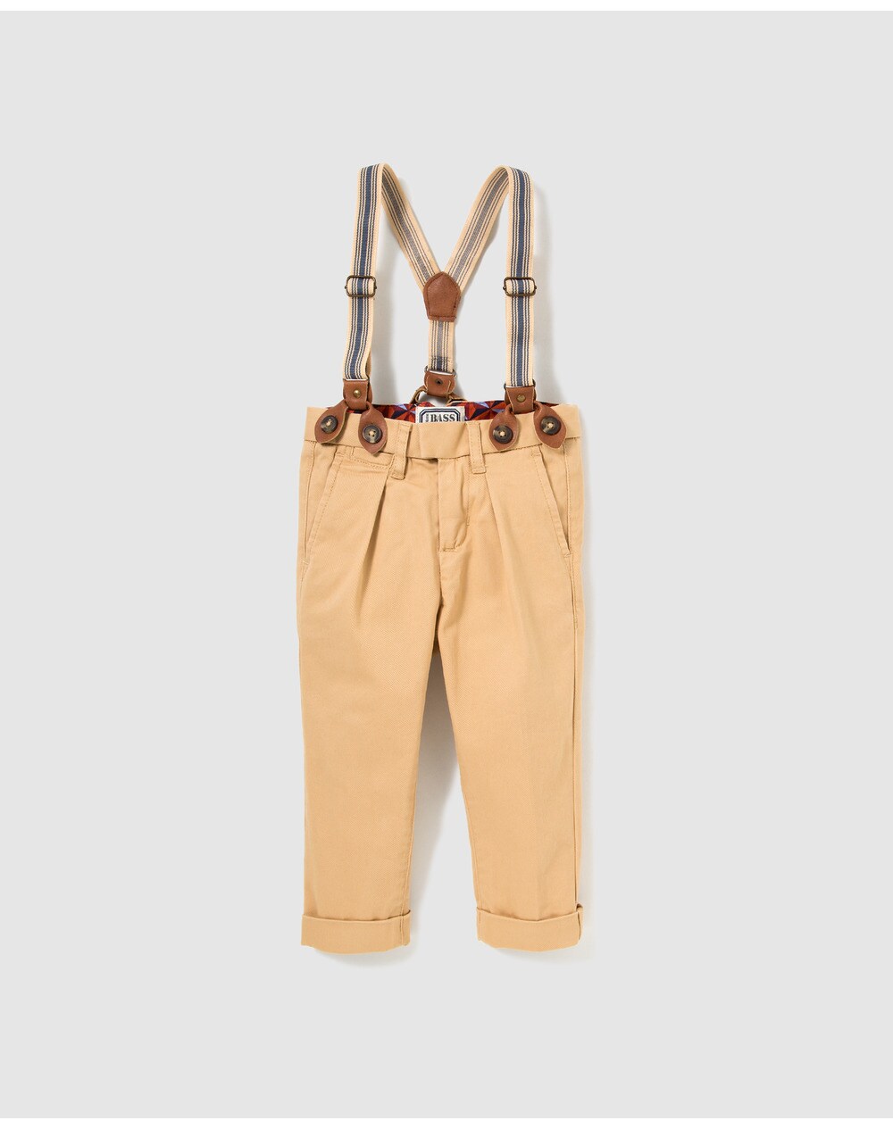 Bass 10 baby boys' camel chinos, Camel. thumbnail