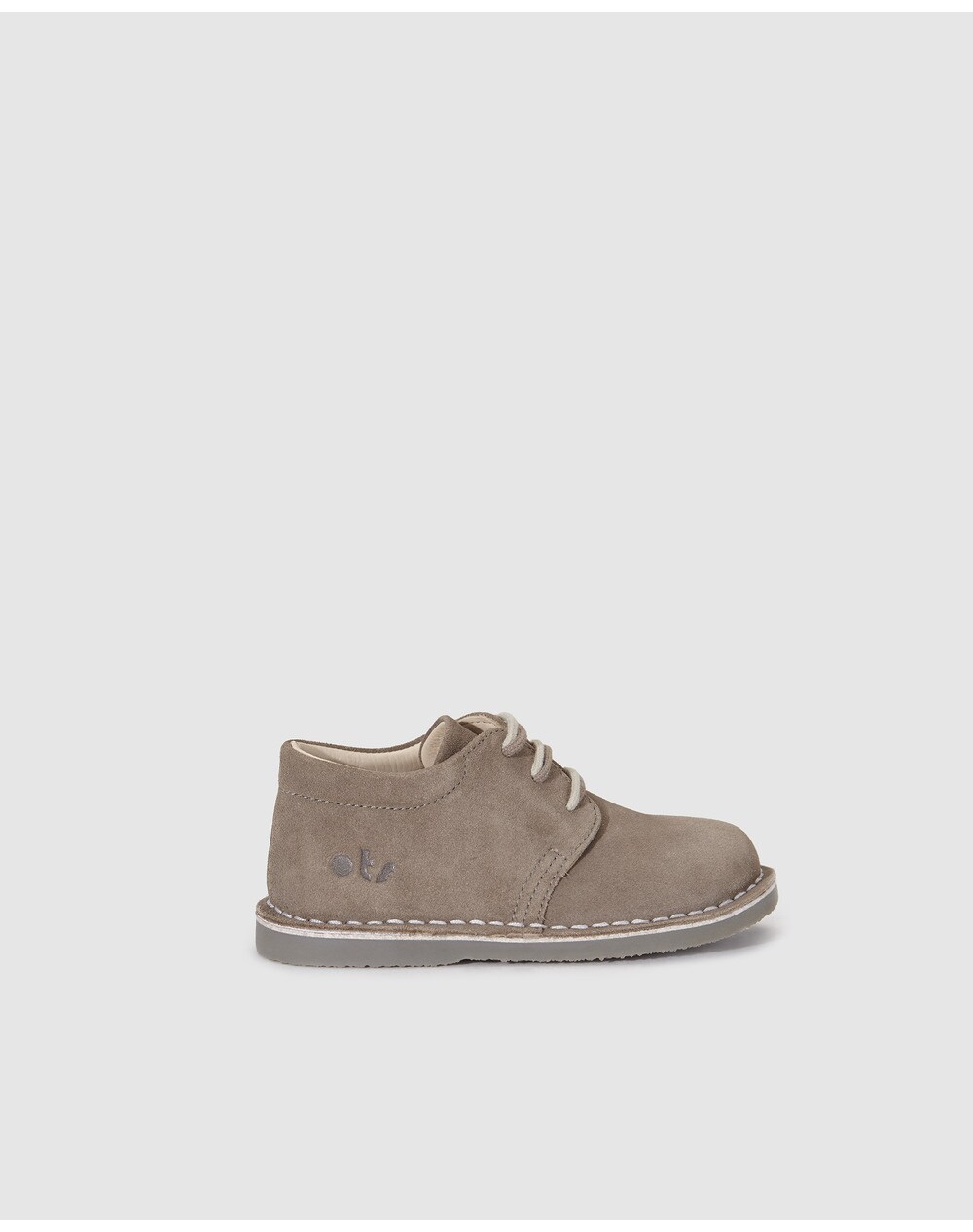 OTS baby boys' taupe lace-up Oxford shoes, Taupe. thumbnail
