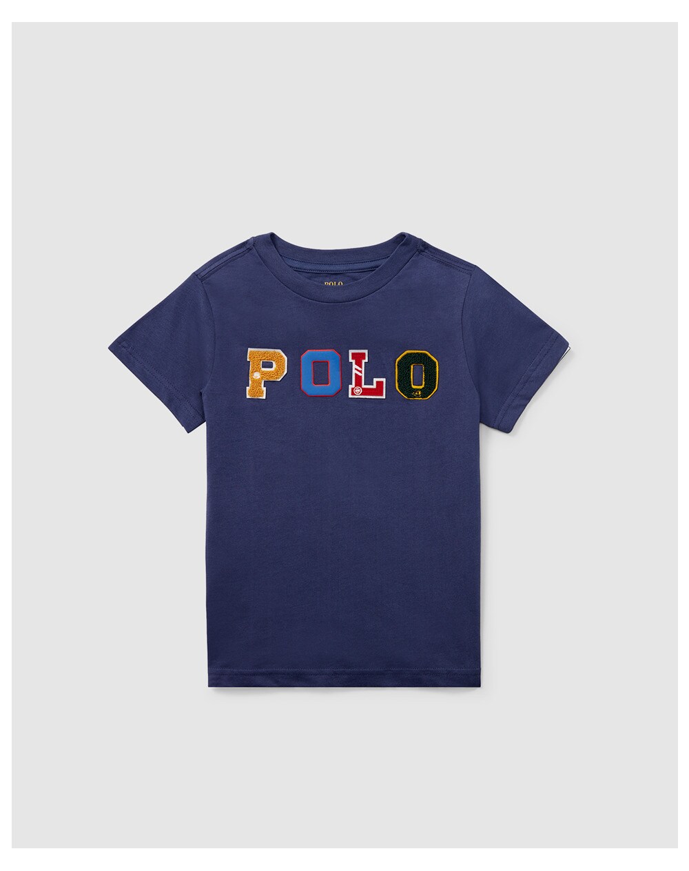 Polo Ralph Lauren boys' blue T-shirt with patch, Navy blue. thumbnail