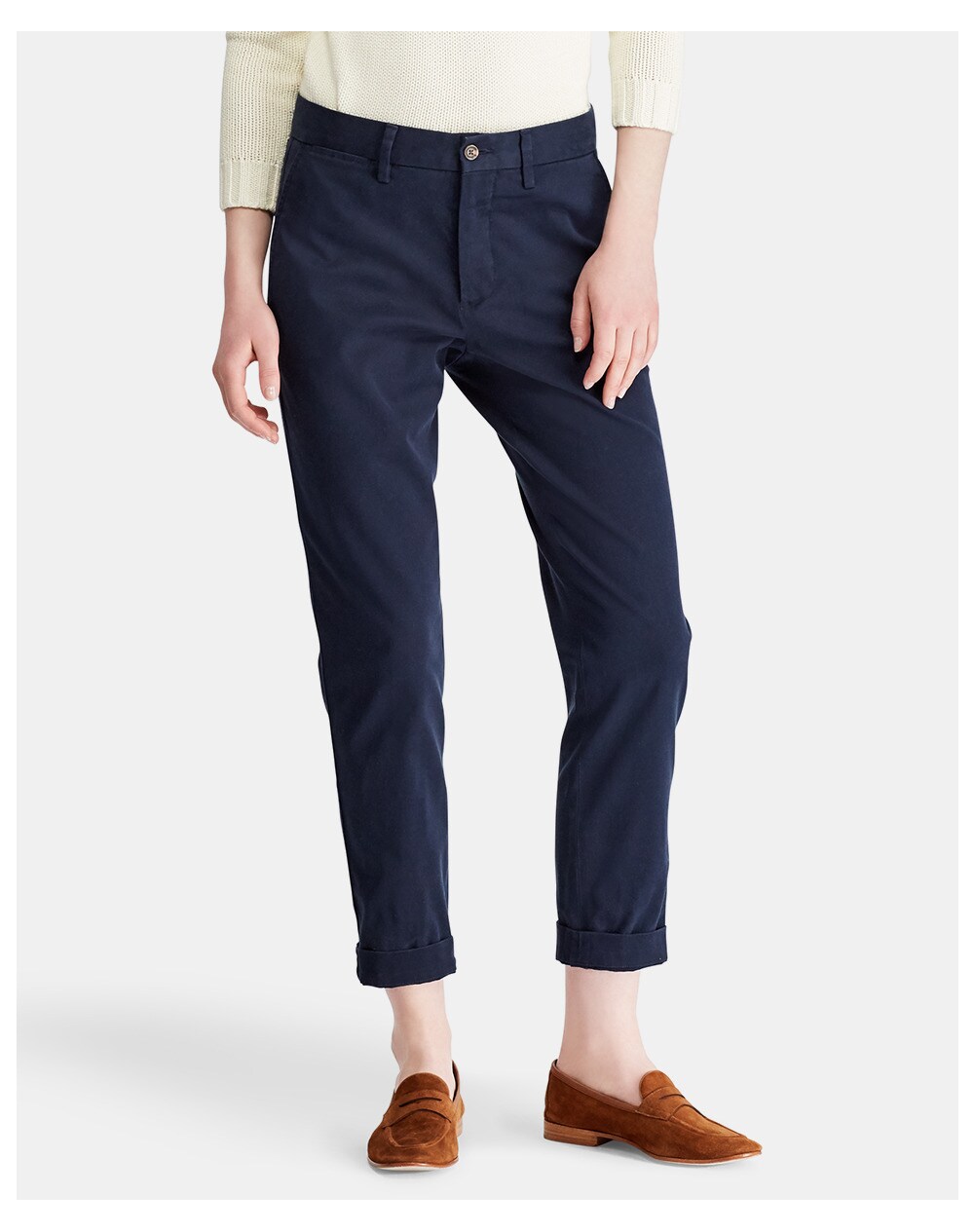 Polo Ralph Lauren women's navy blue skinny trousers, Navy blue. thumbnail