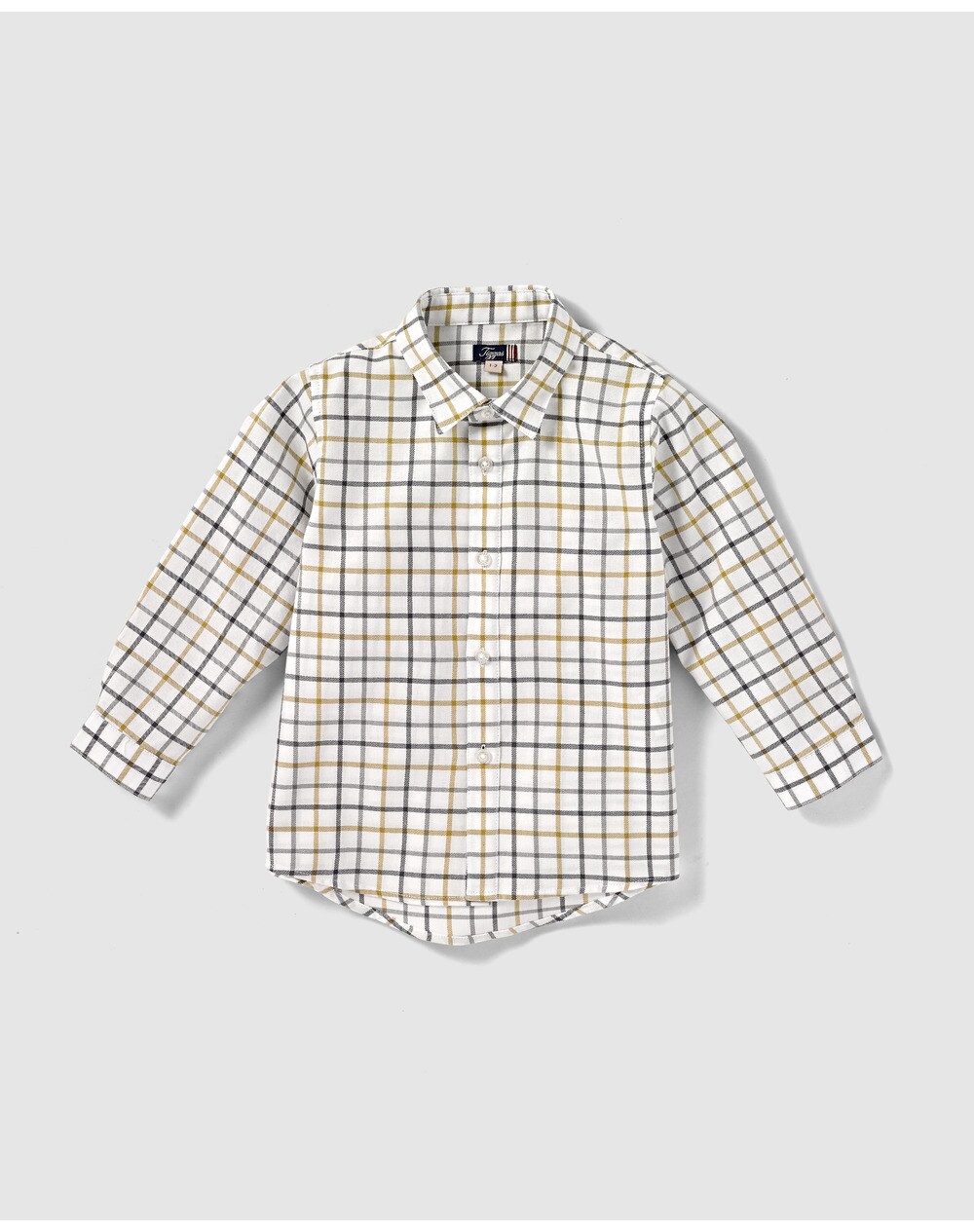 Tizzas boys' blue and green checked shirt, Multicoloured. thumbnail