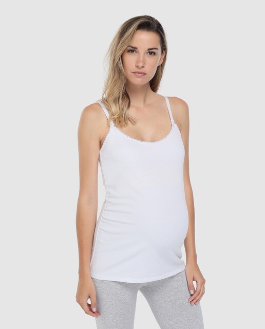 T-shirt de mulher Lazo Premamá com alças