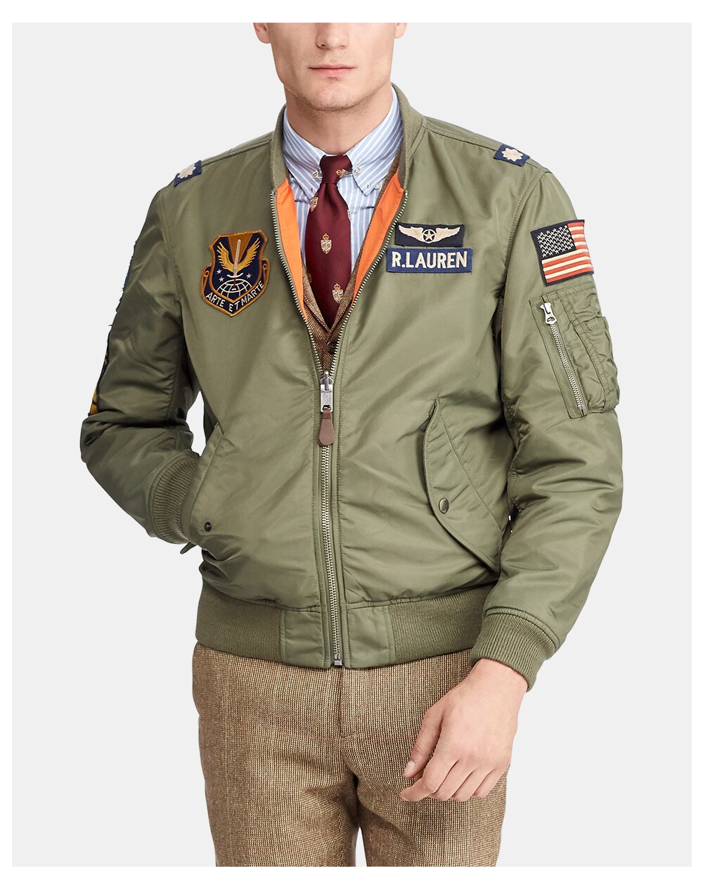 Polo Ralph Lauren men's green jacket with two pockets, Green. thumbnail