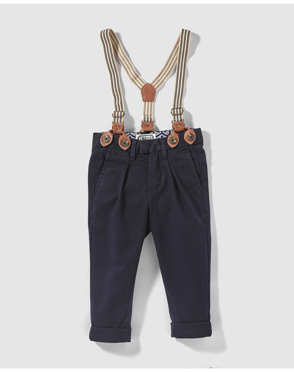 Bass 10 baby boys' navy blue chinos, Navy blue. thumbnail