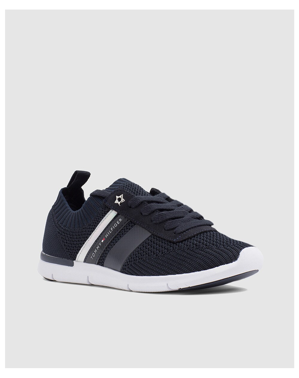 Tommy Hilfiger women's blue lace-up trainers, Navy blue. thumbnail