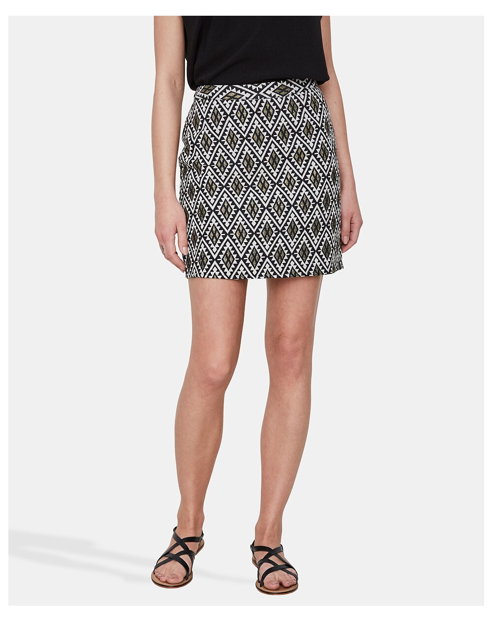 Vero Moda women's jacquard skirt with lurex, Multicoloured. thumbnail