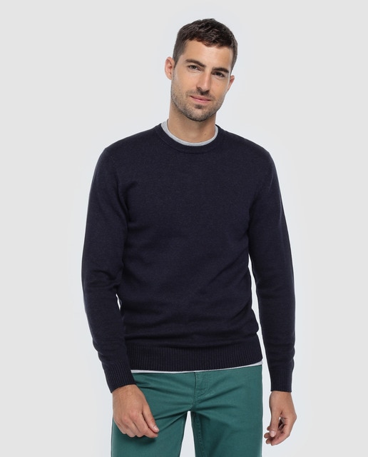 Camisola masculina Dustin com a gola redonda