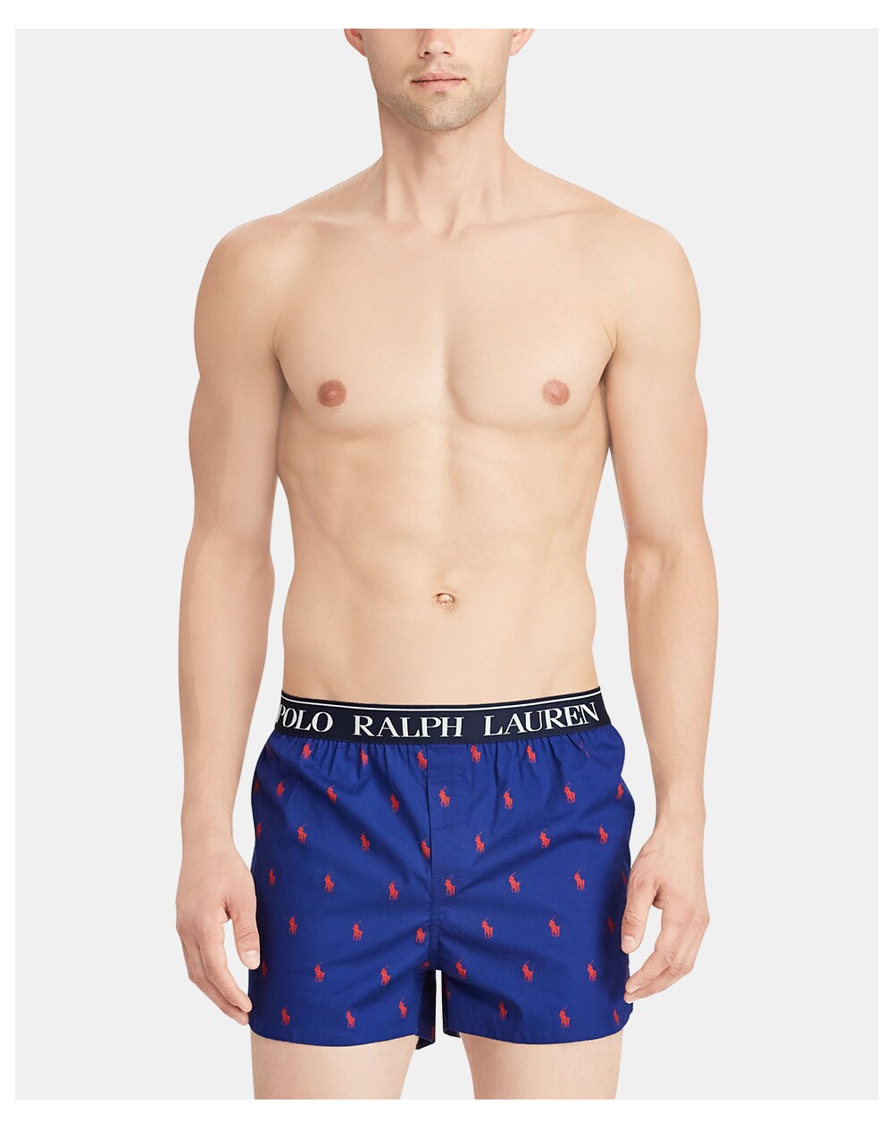 Polo Ralph Lauren men's blue printed fabric boxer shorts, Blue. thumbnail
