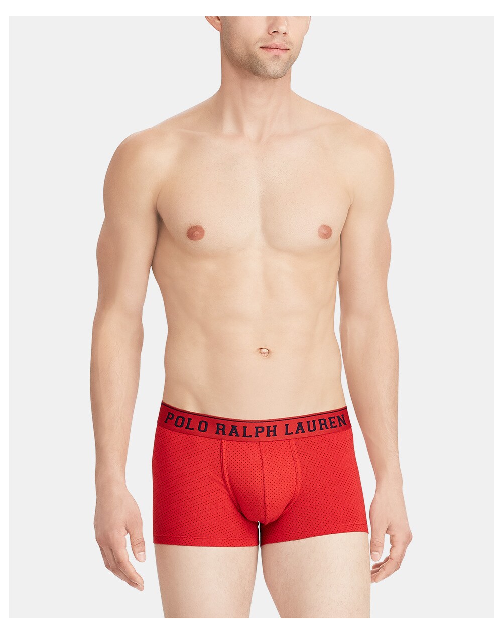 Polo Ralph Lauren men's red polka dot knitted boxer shorts, Red. thumbnail