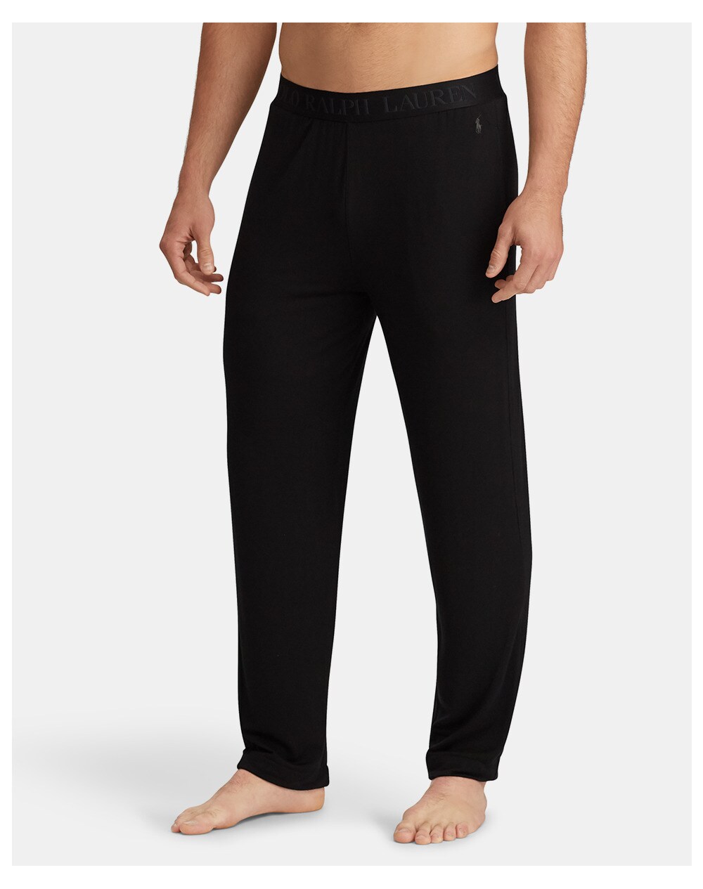 Polo Ralph Lauren men's long black knitted pyjama bottoms, Black. thumbnail