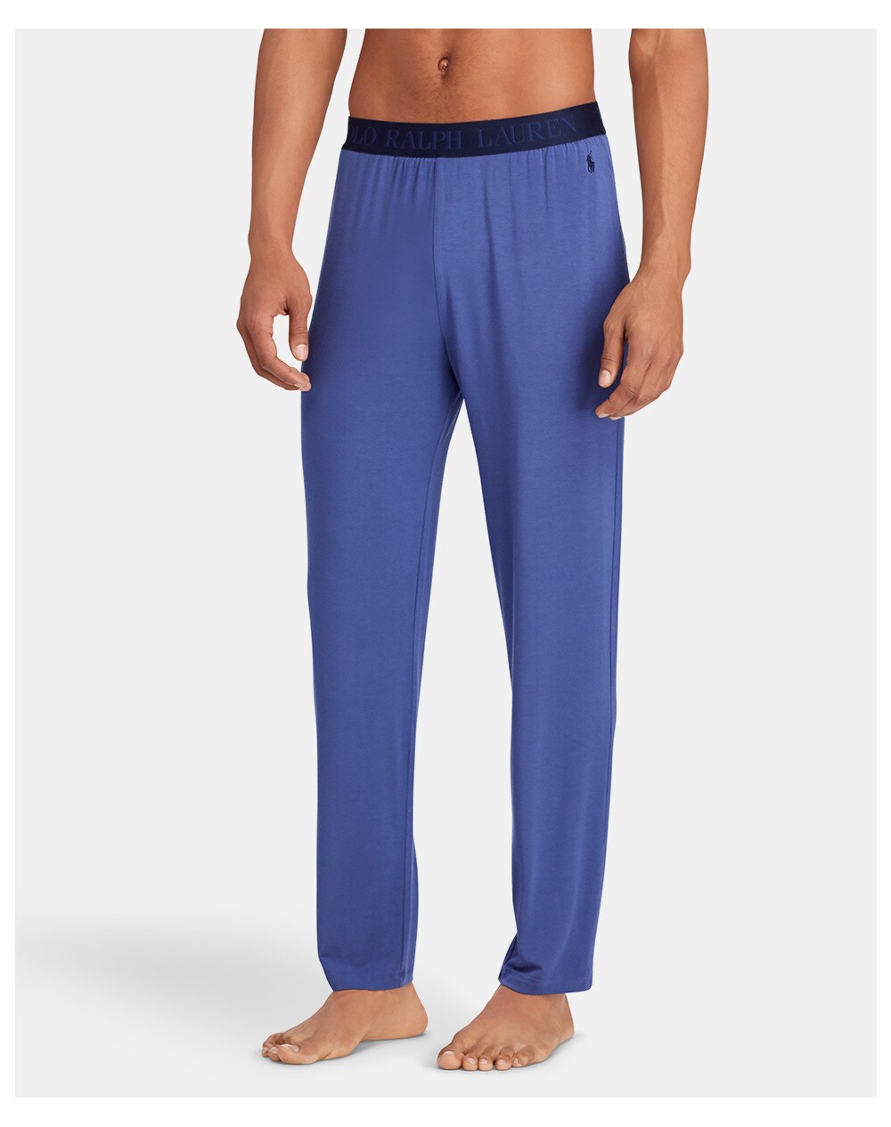 Polo Ralph Lauren men's long blue knitted pyjama bottoms, Blue. thumbnail