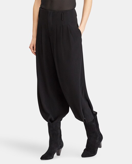 Calças largas de mulher Polo Ralph Lauren pretas