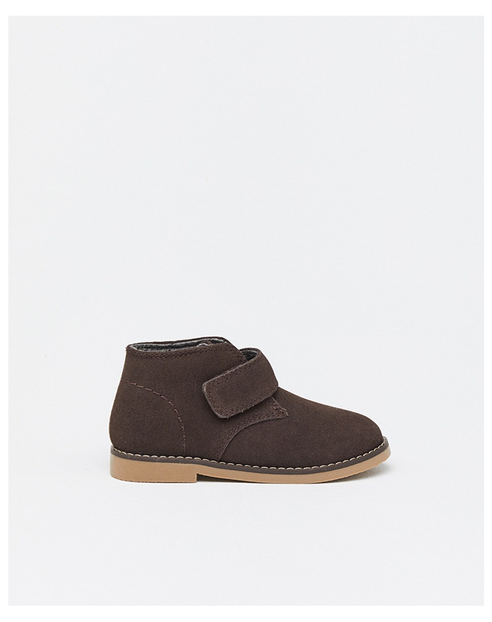 Sfera baby boys' brown boots with adhesive strap, Brown. thumbnail