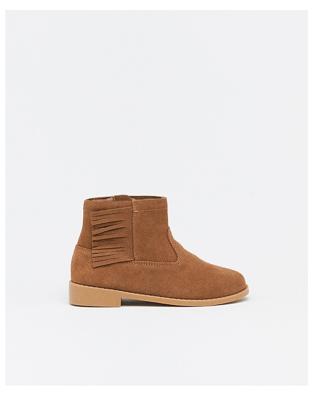 Sfera girls' brown ankle boots with fringe, Light brown. thumbnail