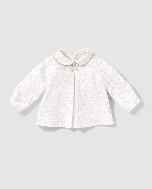 Camisa de bebé Dulces estampada com gola bebé Camisa de bebé Dulces estampada com gola bebé