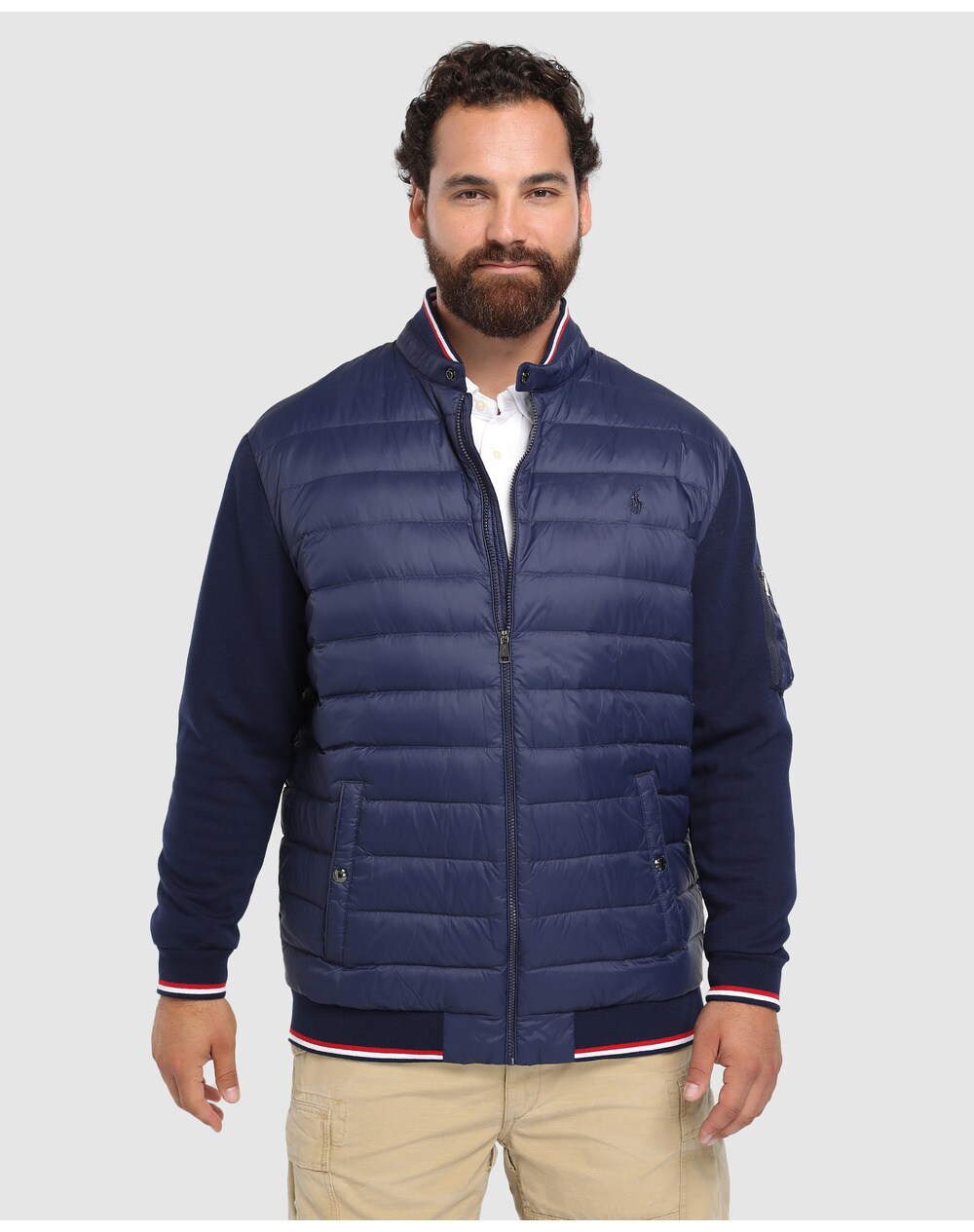 Polo Ralph Lauren Big and Tall men's blue quilted jacket, Navy blue. thumbnail