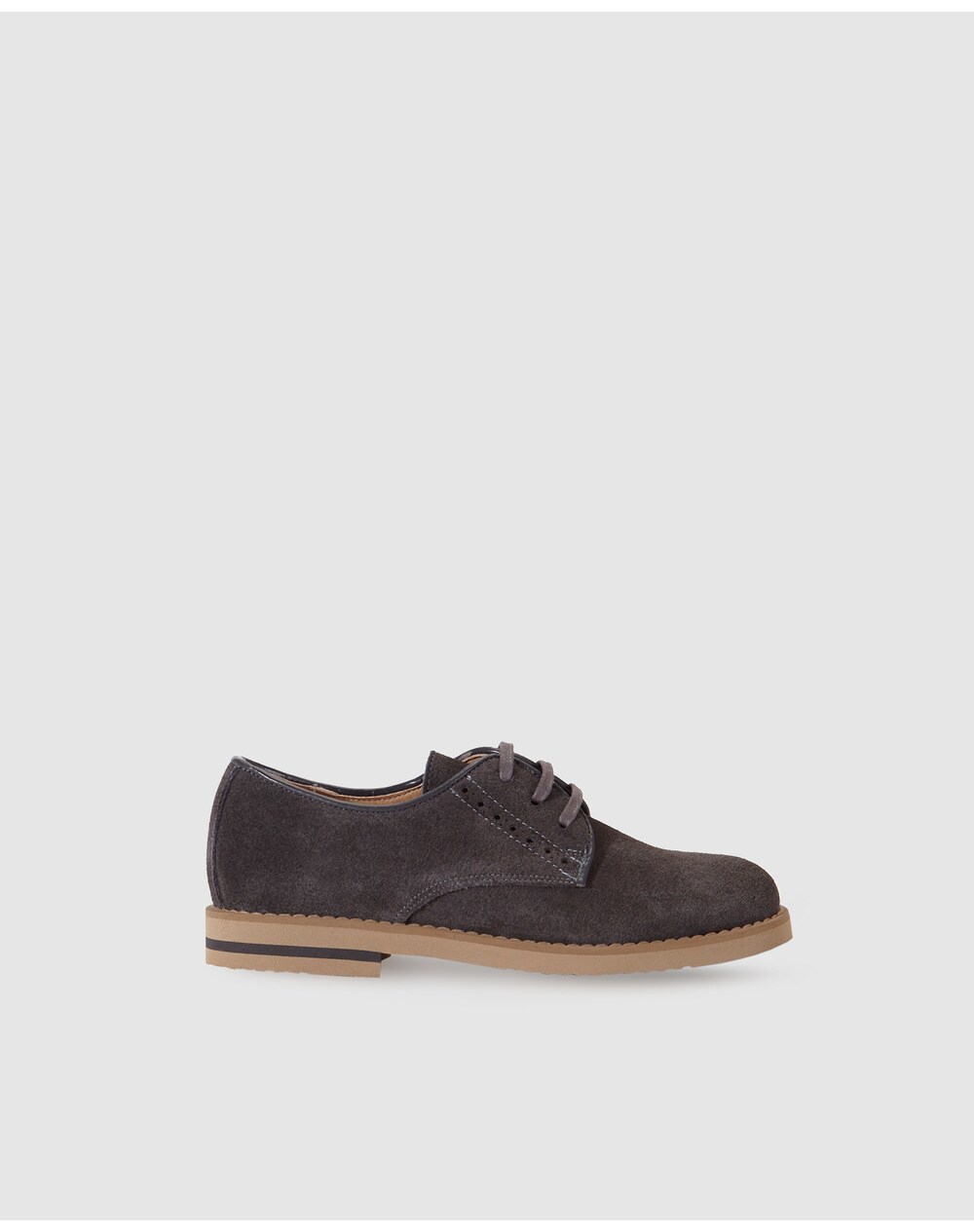 Tizzas boys' grey suede lace-up shoes, Grey. thumbnail