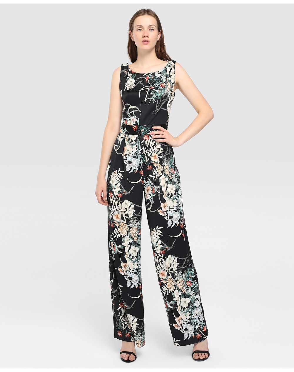 Tintoretto women's floral backless jumpsuit, Multicoloured. thumbnail