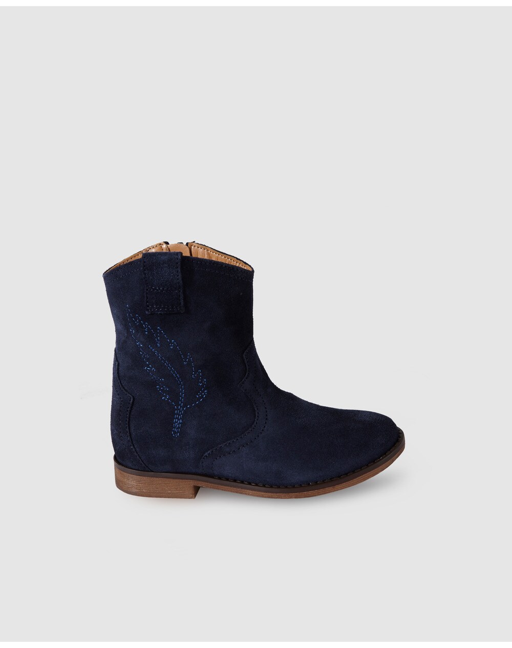 Brotes girls' blue suede boots, Navy blue. thumbnail