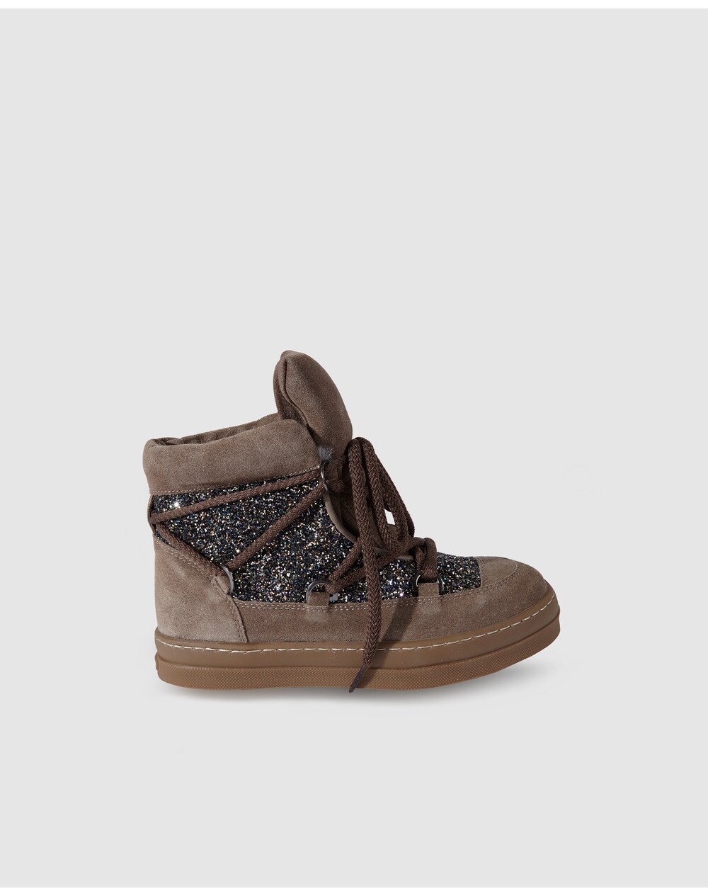 Unisa girls' brown leather lace-up ankle boots, Brown. thumbnail