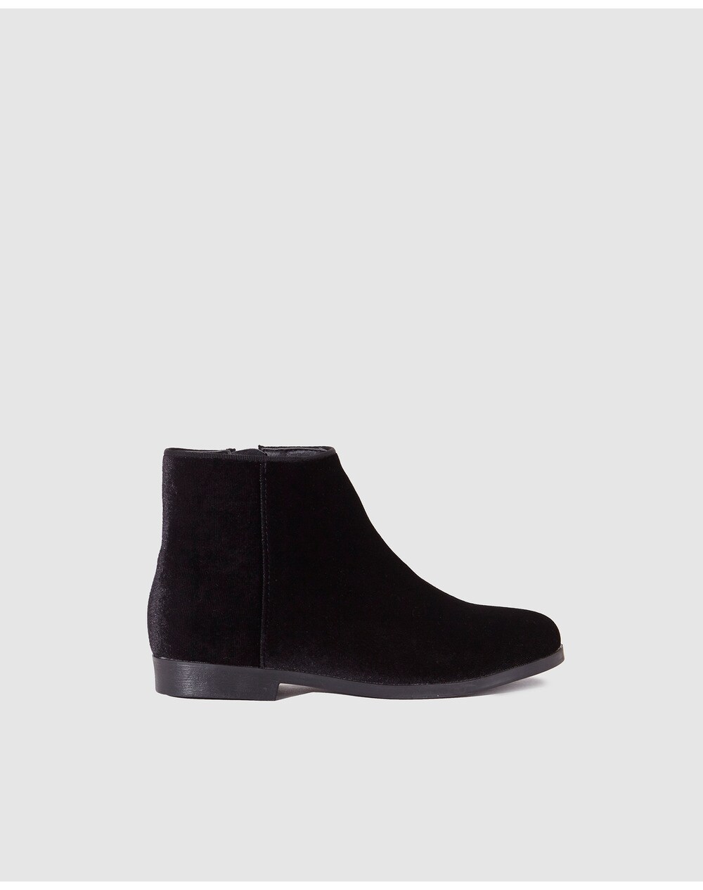 Bass 10 girls' black ankle boots with zip, Black. thumbnail