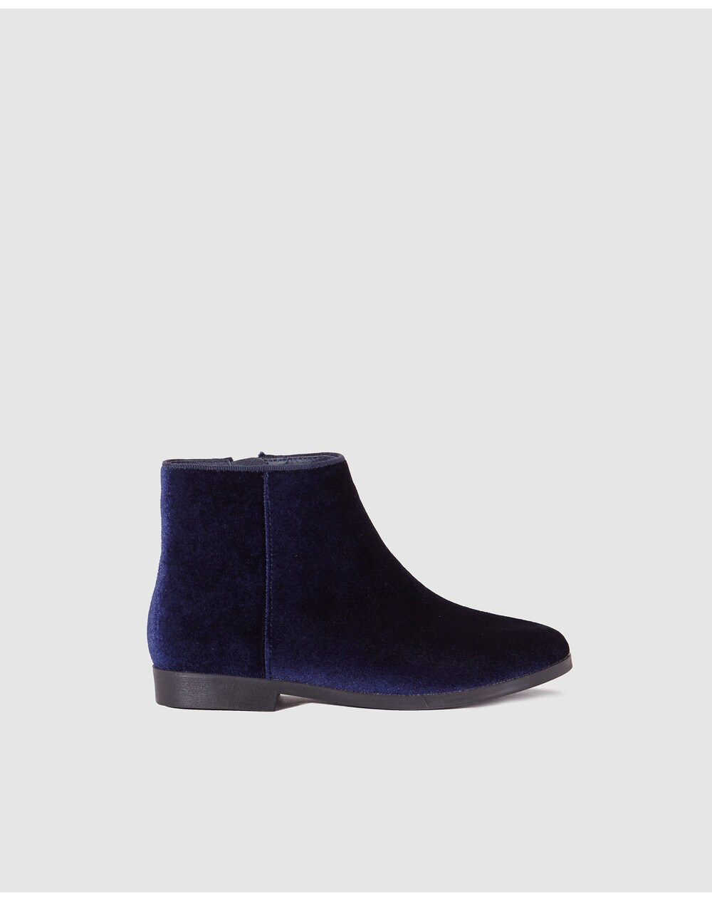Bass 10 girls' navy blue ankle boots with zip, Navy blue. thumbnail