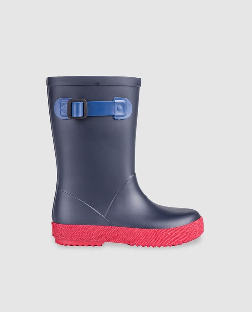 Galochas de bebé Igor azuis com fivela Galochas de bebé Igor azuis com fivela
