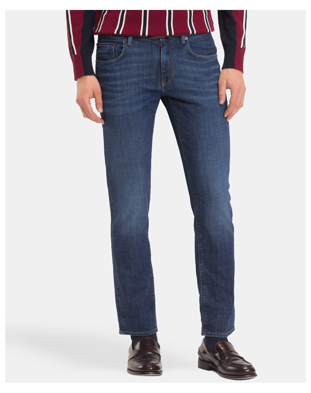 Tommy Hilfiger men's classic-fit blue jeans, Blue. thumbnail