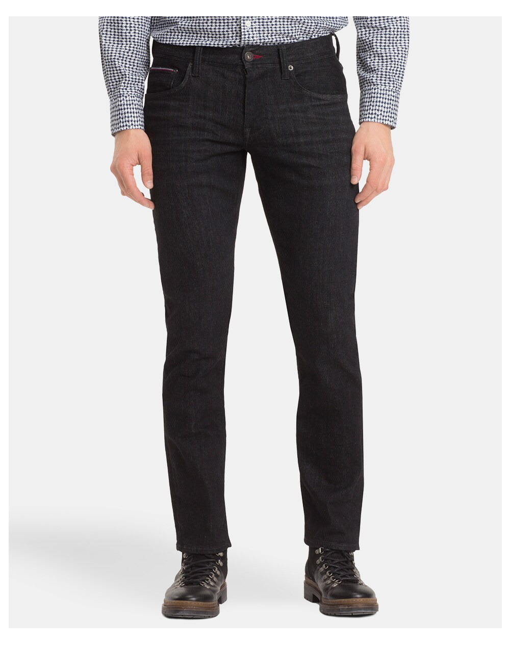 Tommy Hilfiger men's regular-fit black jeans, Blue. thumbnail
