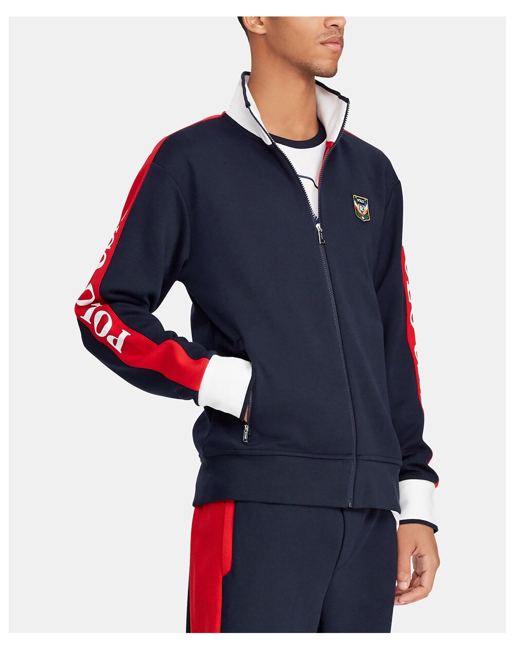 Polo Ralph Lauren men's blue sports jacket with zip, Navy blue. thumbnail