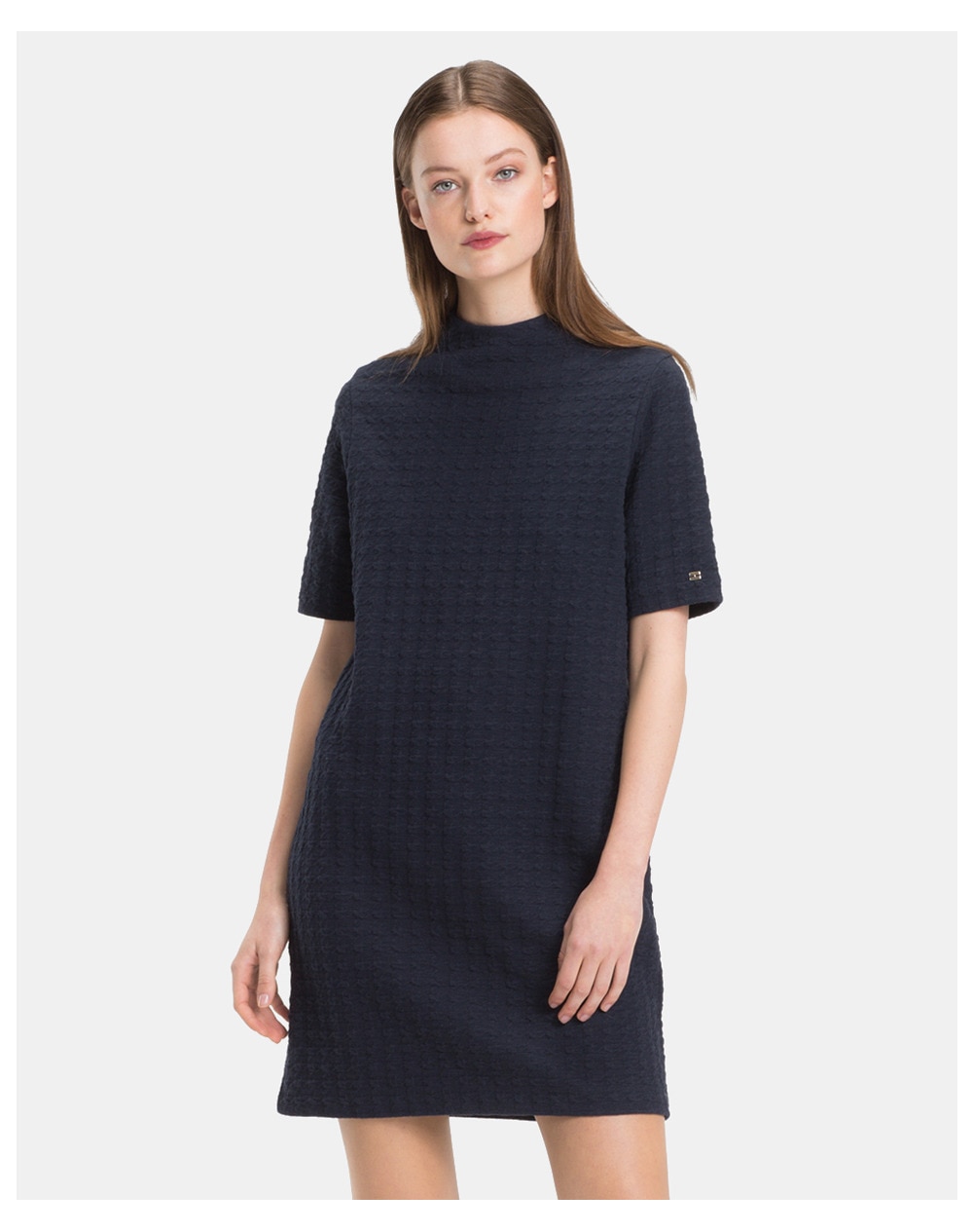 Tommy Hilfiger women's dress with raised design, Navy blue. thumbnail