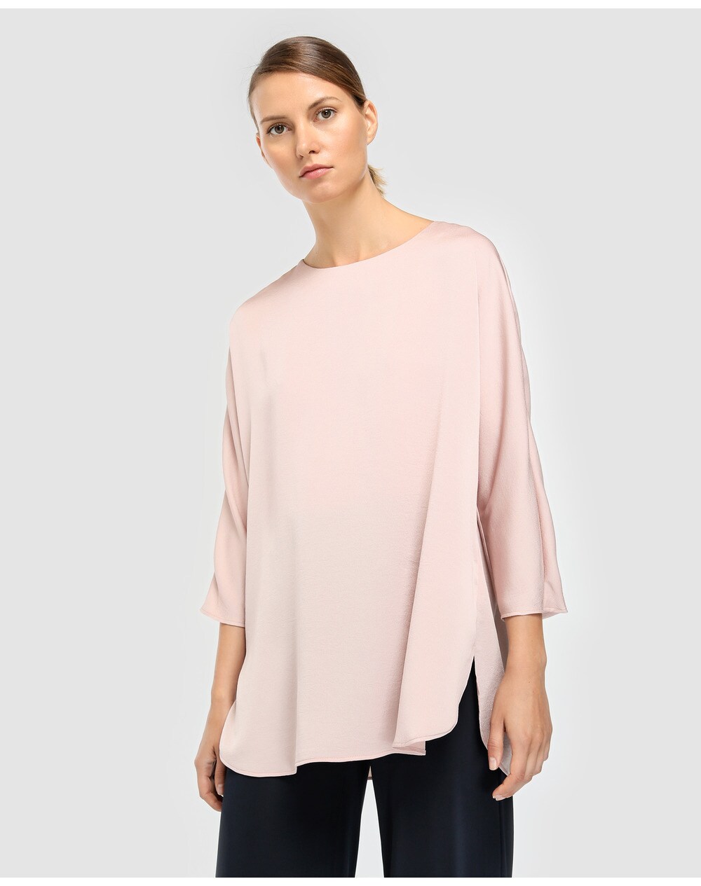 El Corte Inglés Woman Limited women's long sleeve fluid blouse, Pale pink. thumbnail