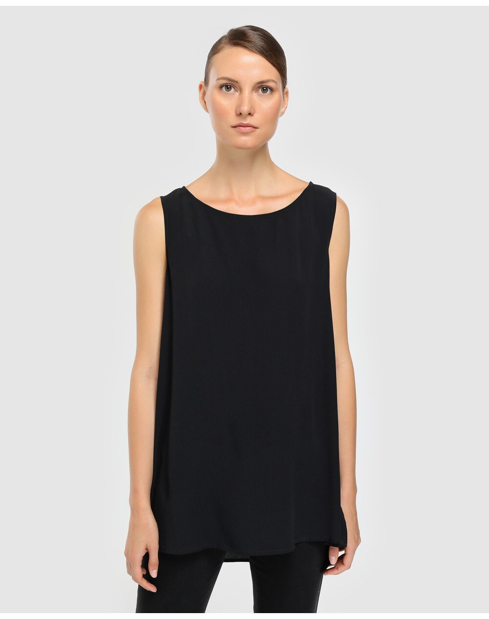 El Corte Inglés Woman Limited women's long sleeveless blouse, Black. thumbnail