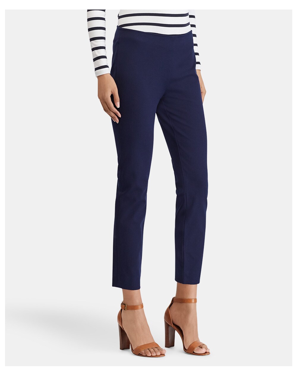 Lauren Ralph Lauren women's navy blue skinny trousers, Blue. thumbnail