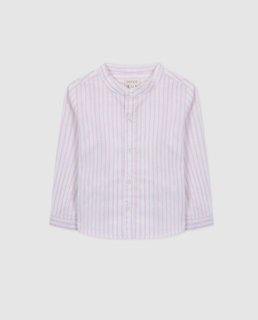 Camisa de bebé menino Gocco às riscas bicolor Camisa de bebé menino Gocco às riscas bicolor