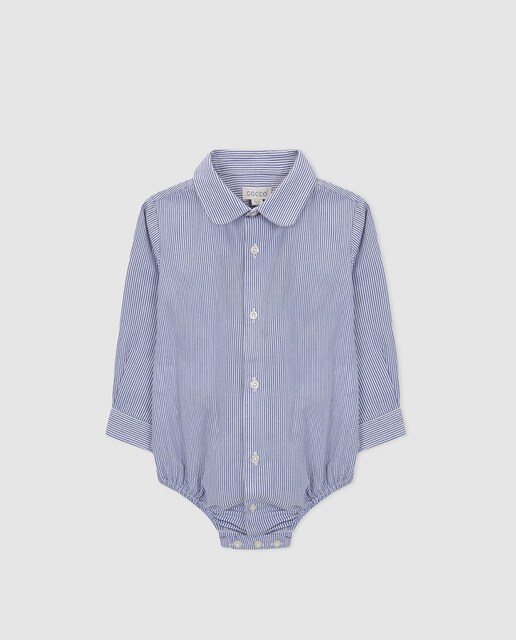 Camisa de bebé menino Gocco às riscas bicolor Camisa de bebé menino Gocco às riscas bicolor